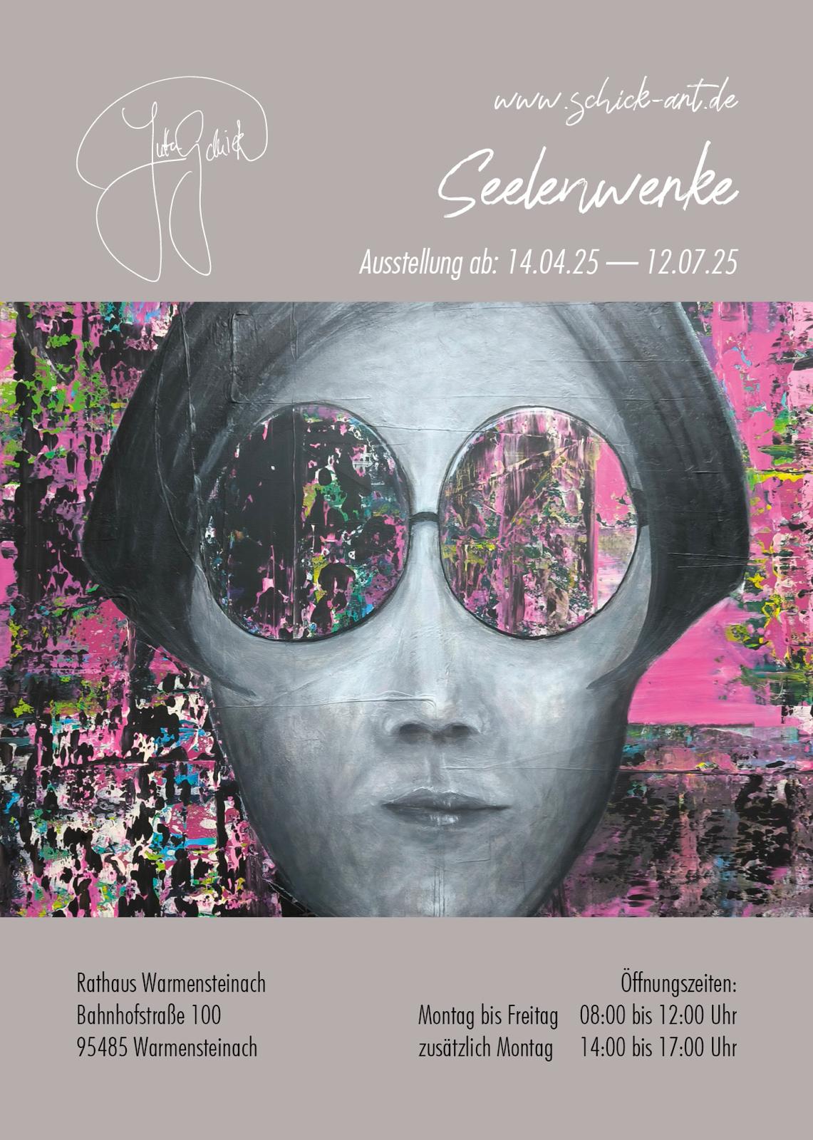 Ausstellungsplakat Seelenwerke von Jutta Schick
