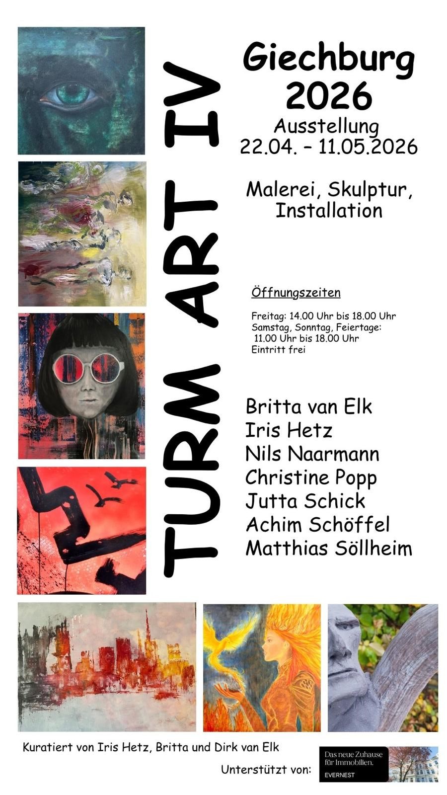 Ausstellungsplakat TURM ART IV auf der Giechburg
